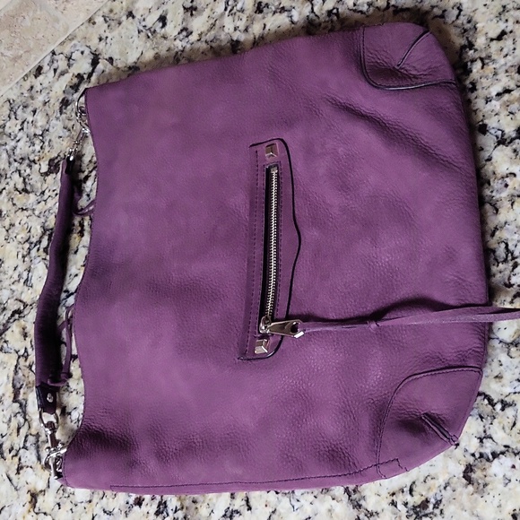 Rebecca Minkoff Purple Suede Hobo Bag - Picture 4 of 13